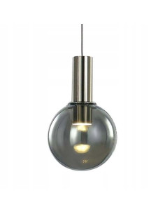 Italux ARIA — Lampa wisząca LED kula z dymionego szkła chrom/czarny 6W 120 cm, styl minimalistyczny 2