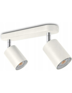 Nowodvorski EYE SPOT White II – Biały reflektor sufitowo‑ścienny 2xGU10, metalowy kinkiet LED