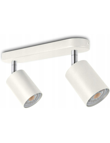 Nowodvorski EYE SPOT White II – Biały reflektor sufitowo‑ścienny 2xGU10, metalowy kinkiet LED