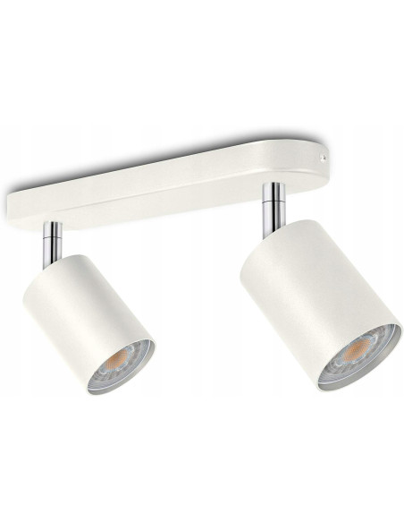 Nowodvorski EYE SPOT White II – Biały reflektor sufitowo‑ścienny 2xGU10, metalowy kinkiet LED