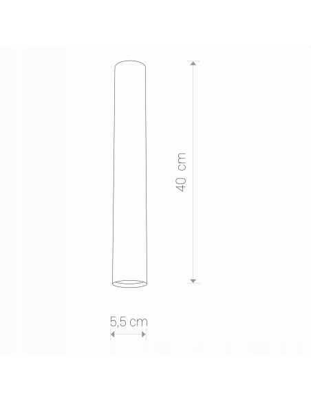 Nowodvorski EYE L Lampa sufitowa tubowa mosiądz GU10 40 cm – nowoczesny spot natynkowy PREMIUM