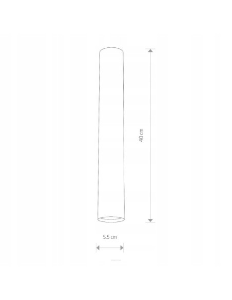Nowodvorski EYE L Lampa sufitowa tubowa mosiądz GU10 40 cm – nowoczesny spot natynkowy PREMIUM