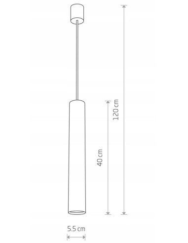 Nowodvorski Eye 6841 – Lampa wisząca GU10 czarna, 1-punktowa, metalowa, nad stół/wyspę, 120 cm
