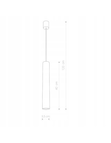 Nowodvorski EYE 5455 – Wisząca lampa tuba GU10 biała, nowoczesna 120 cm