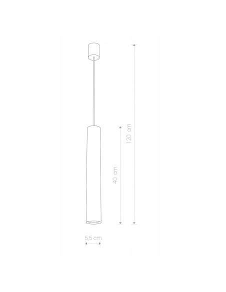 Nowodvorski EYE 5455 – Wisząca lampa tuba GU10 biała, nowoczesna 120 cm