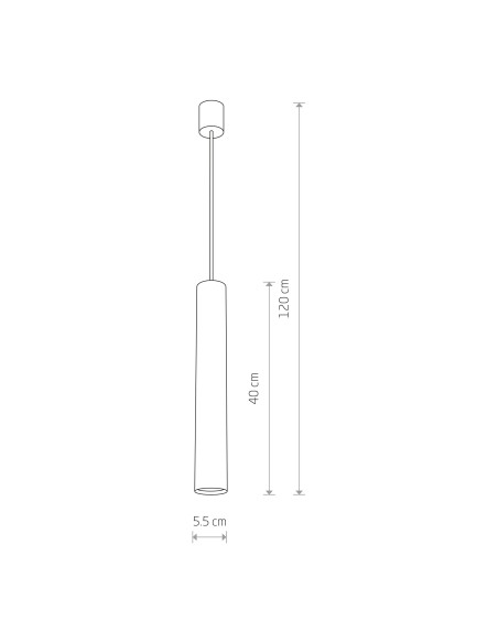 Nowodvorski EYE 5455 – Wisząca lampa tuba GU10 biała, nowoczesna 120 cm