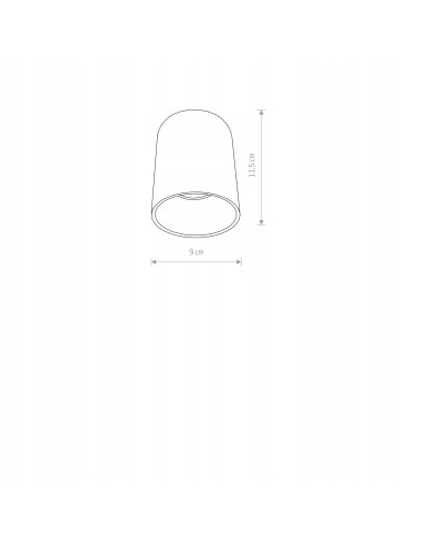 Nowodvorski TONE EYE TONE plafon natynkowy czarny GU10 1x LED max 10W 9 cm