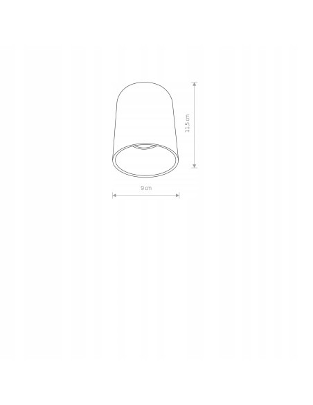 Nowodvorski TONE EYE TONE plafon natynkowy czarny GU10 1x LED max 10W 9 cm