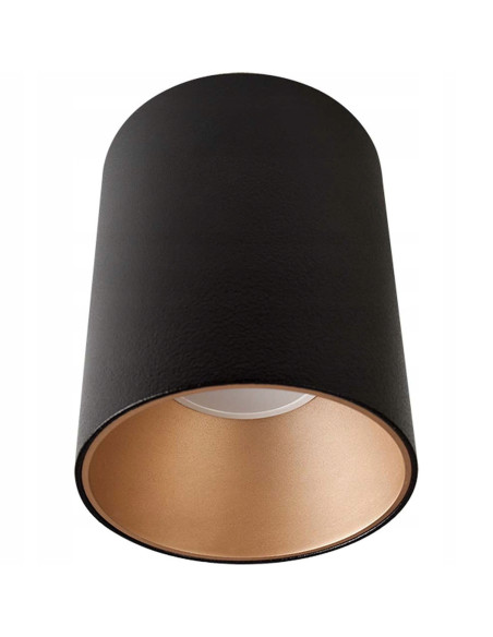 Nowodvorski TONE Eye Tone – Lampa natynkowa spot GU10 czarno-złota, 1-pkt, LED, nowoczesna tuba