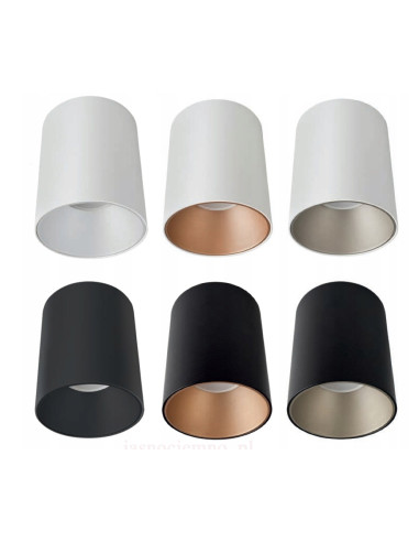 Nowodvorski TONE Eye Tone – Lampa natynkowa spot GU10 czarno-złota, 1-pkt, LED, nowoczesna tuba