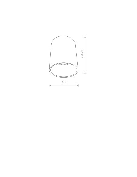 Nowodvorski EYE TONE – natynkowy spot sufitowy tuba GU10 biało-złoty, 1x10W LED, elegancki design