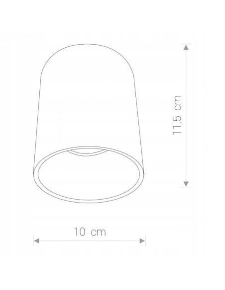 Nowodvorski EYE TONE – natynkowy spot sufitowy tuba GU10 biało-złoty, 1x10W LED, elegancki design