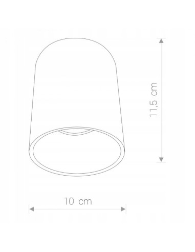 Nowodvorski Eye Tone Spot natynkowy Tuba GU10 10W biały metalowy do salonu biura 8925