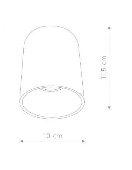 Nowodvorski Eye Tone Spot natynkowy Tuba GU10 10W biały metalowy do salonu biura 8925