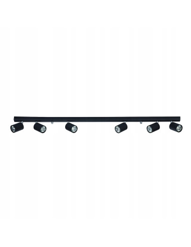 Reflektor sufitowy Nowodvorski EYE SPOT 6x GU10 czarny, prostokątny, metalowy, 6611