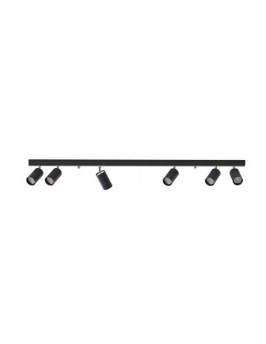 Reflektor sufitowy Nowodvorski EYE SPOT 6x GU10 czarny, prostokątny, metalowy, 6611