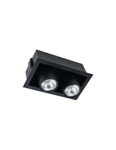 Nowodvorski DOWNLIGHT EYE MOD - 2-punktowe wpuszczane oczka LED GU10 czarny, nowoczesne oświetlenie 12,5x19,2 cm