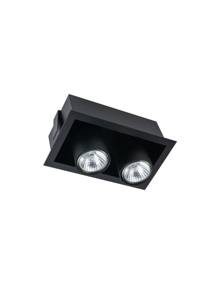 Nowodvorski DOWNLIGHT EYE MOD - 2-punktowe wpuszczane oczka LED GU10 czarny, nowoczesne oświetlenie 12,5x19,2 cm