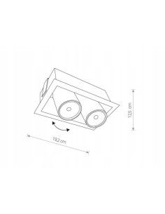 Nowodvorski DOWNLIGHT EYE MOD - 2-punktowe wpuszczane oczka LED GU10 czarny, nowoczesne oświetlenie 12,5x19,2 cm 2