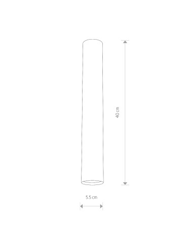 Nowodvorski EYE Tuba sufitowa natynkowa 40 cm czarna GU10 nowoczesna lampa punktowa