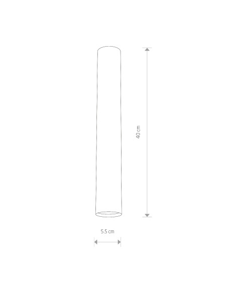 Nowodvorski EYE Tuba sufitowa natynkowa 40 cm czarna GU10 nowoczesna lampa punktowa
