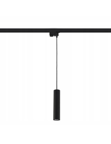 Nowodvorski PROFILE EYE 9338 – czarny zwis szynowy GU10, tubowy klosz 25cm, 150cm długości