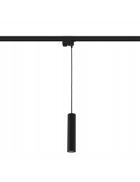 Nowodvorski PROFILE EYE 9338 – czarny zwis szynowy GU10, tubowy klosz 25cm, 150cm długości