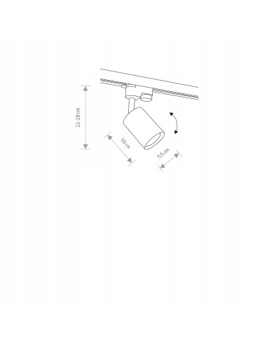 Reflektor do szynoprzewodu PROFILE EYE SPOT 17W LED 4000K biały — Nowodvorski, 1-punktowy