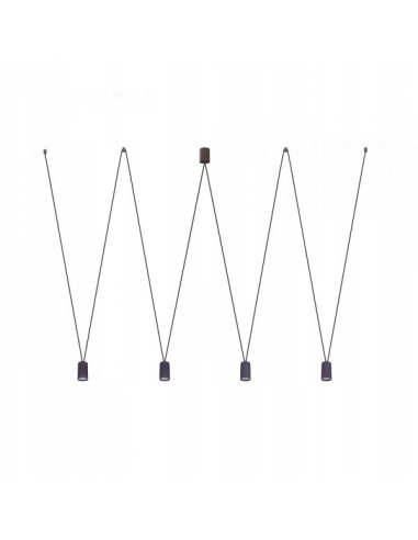 Nowodvorski MORE EYE4 Lampa wisząca 4xGU10 czarna 160cm nowoczesna żyrandol metalowy