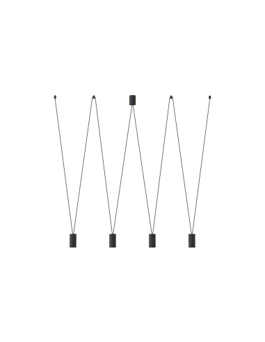 Nowodvorski MORE EYE4 Lampa wisząca 4xGU10 czarna 160cm nowoczesna żyrandol metalowy