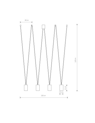 Nowodvorski MORE EYE4 Lampa wisząca 4xGU10 czarna 160cm nowoczesna żyrandol metalowy