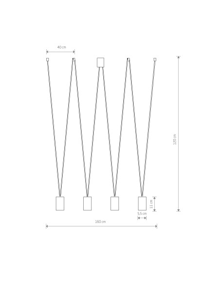 Nowodvorski MORE EYE4 Lampa wisząca 4xGU10 czarna 160cm nowoczesna żyrandol metalowy