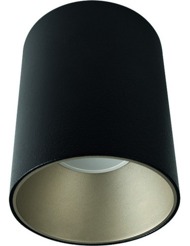 Nowodvorski EYE MOD Spot natynkowy GU10 czarny/srebrny tuba 11,5 cm nowoczesny minimalistyczny