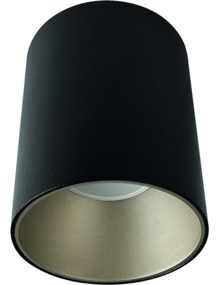 Nowodvorski EYE MOD Spot natynkowy GU10 czarny/srebrny tuba 11,5 cm nowoczesny minimalistyczny