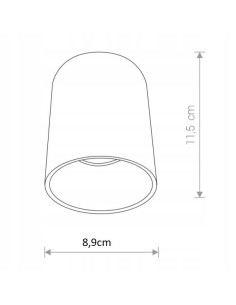 Nowodvorski EYE MOD Spot natynkowy GU10 czarny/srebrny tuba 11,5 cm nowoczesny minimalistyczny 2