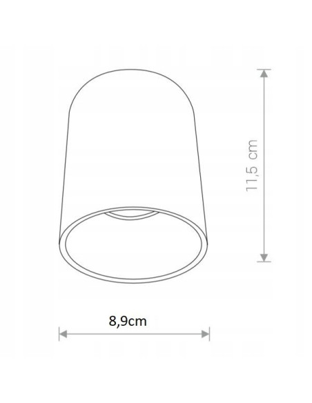 Nowodvorski EYE MOD Spot natynkowy GU10 czarny/srebrny tuba 11,5 cm nowoczesny minimalistyczny