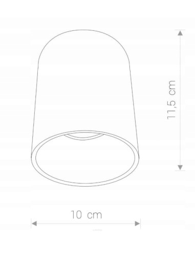 Nowodvorski EYE MOD Spot natynkowy GU10 czarny/srebrny tuba 11,5 cm nowoczesny minimalistyczny