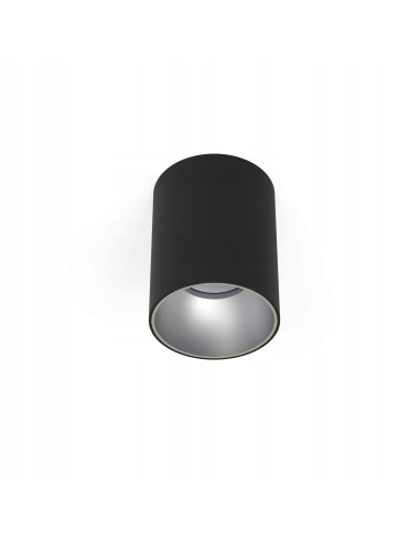Nowodvorski EYE MOD Spot natynkowy GU10 czarny/srebrny tuba 11,5 cm nowoczesny minimalistyczny