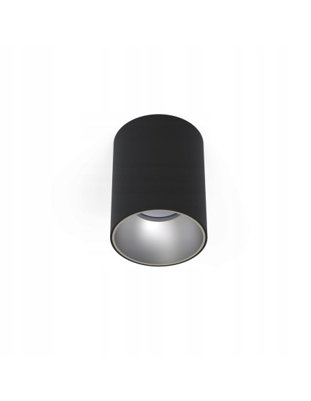 Nowodvorski EYE MOD Spot natynkowy GU10 czarny/srebrny tuba 11,5 cm nowoczesny minimalistyczny
