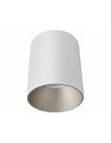 Nowodvorski EYE TONE 8928 – Natynkowa lampa sufitowa GU10 biało-srebrna, loft/nowoczesna