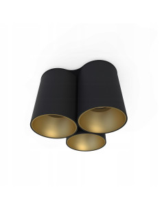 Nowodvorski Eye Tone III – 3-punktowa lampa sufitowa spot czarno-złota GU10 13 cm