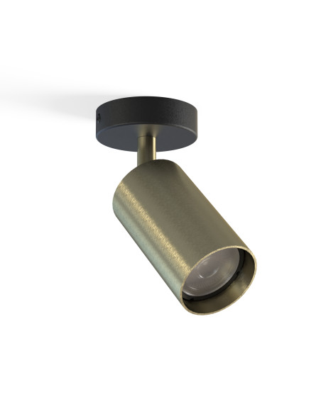 Kinkiet EYE SPOT BRASS I Nowodvorski 8816 — ruchoma tuba GU10 czarno-złota, metalowa, 1-punktowa