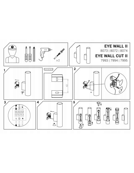 Nowodvorski Eye Wall Cut kinkiet ścienny 2xGU10 złoty/czarny, nowoczesny, LED (bez źródła światła)