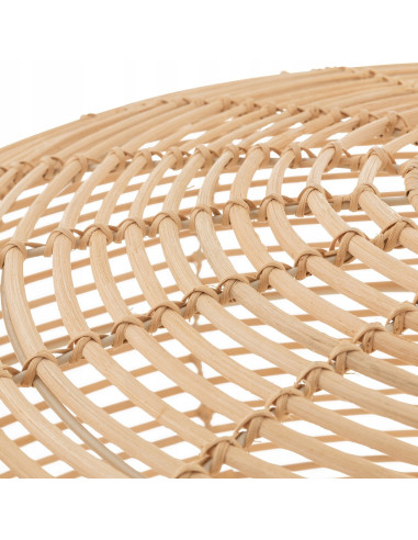 Nowodvorski Rattan Lampa Wisząca 79 cm E27 Boho Regulowana Biały Metal Brązowy Abażur
