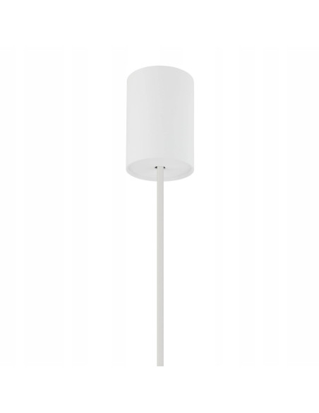 Nowodvorski Rattan Lampa Wisząca 79 cm E27 Boho Regulowana Biały Metal Brązowy Abażur