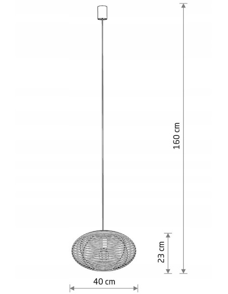 Nowodvorski Rattan Lampa wisząca 40 cm E27 regulowana boho biała z brązowym abażurem