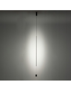 Nowodvorski VERTIC lampa wisząca LED czarna 19W 4000K do salonu i jadalni, design podkreślający strukturę ściany
