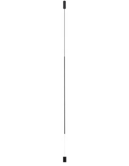 Nowodvorski VERTIC lampa wisząca LED czarna 19W 4000K do salonu i jadalni, design podkreślający strukturę ściany
