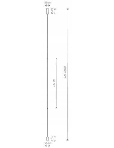 Nowodvorski VERTIC lampa wisząca LED czarna 19W 4000K do salonu i jadalni, design podkreślający strukturę ściany