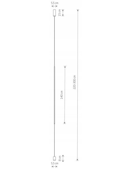 Nowodvorski VERTIC lampa wisząca LED czarna 19W 4000K do salonu i jadalni, design podkreślający strukturę ściany